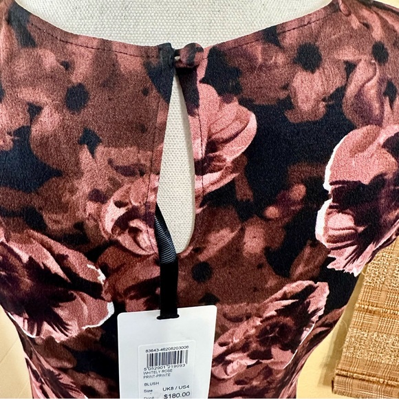 NWT! Reiss Rose Printed Top - Picture 4 of 5